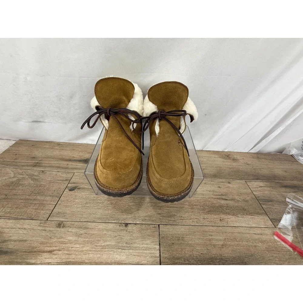 Birkenstock Bakki Suede Shearling Lined Boots Brown Mens 8 Womens 10‎ EU 41